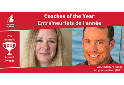 Violet Stafford and Vaughn Harrison Named Sail Canada 2020 and 2021 Coaches of the Year