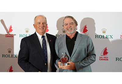 Le fondateur de l’équipe canadienne de SailGP Fred Pye reçoit le Prix du Président de Voile Canada