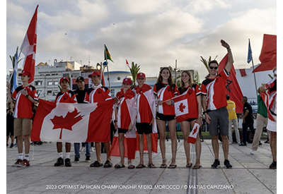 Six Canadians at the 2023 Optimist African Championships