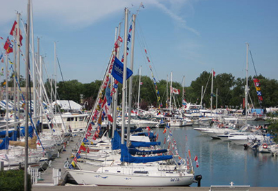 Boats Dressed For Canada Day